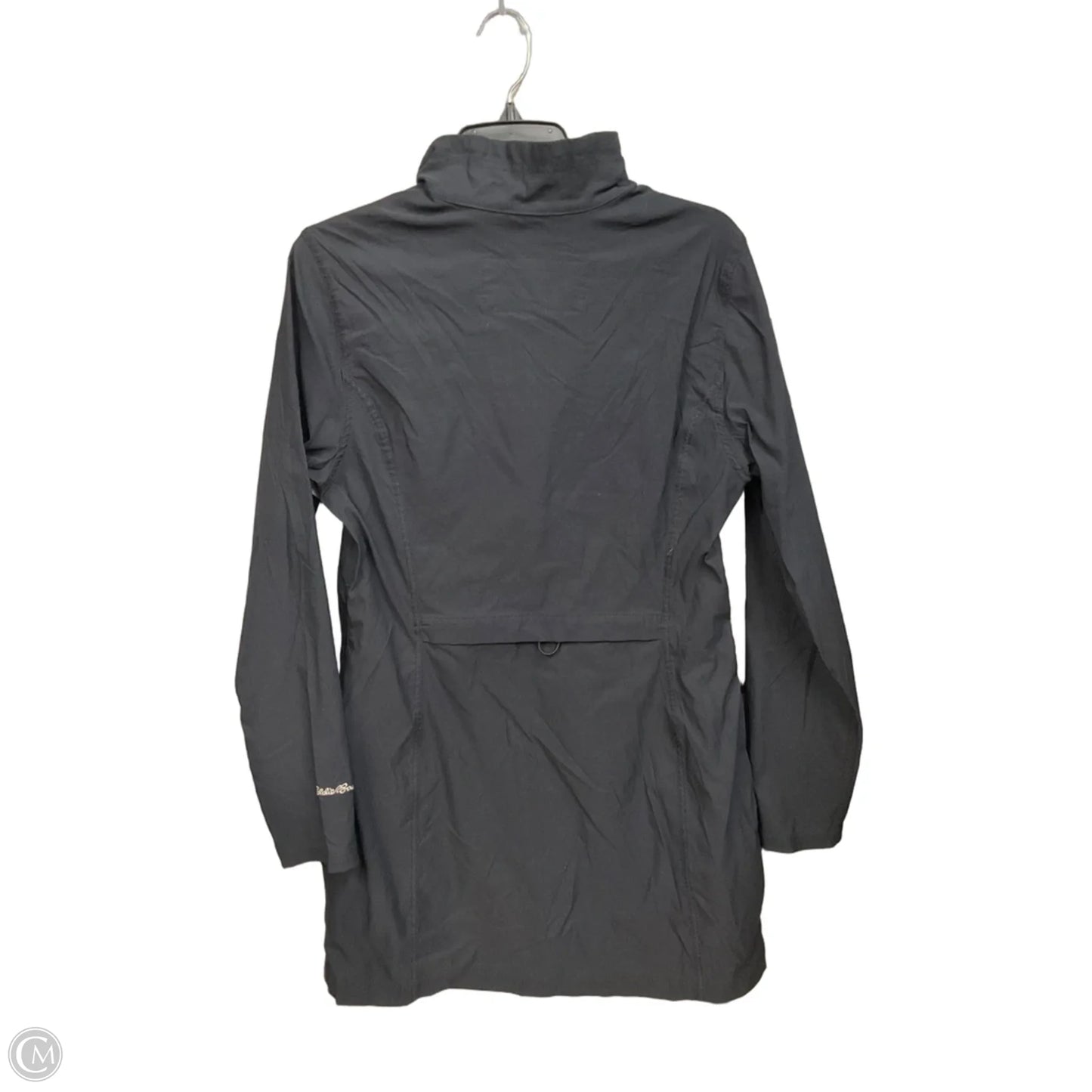 Jacket Windbreaker By Eddie Bauer In Black, Size: M