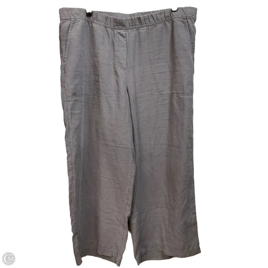 Pants Linen By Pure Jill In Grey, Size: 12