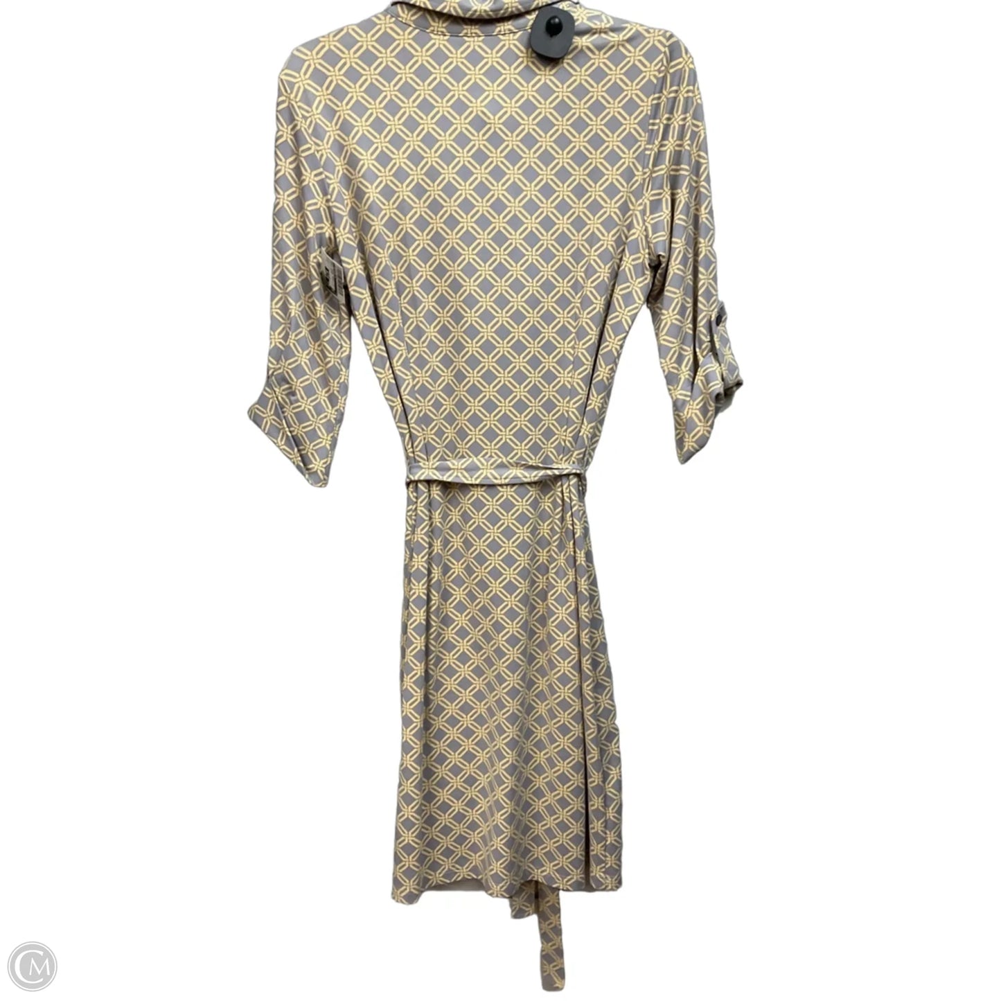 Dress Casual Short By J Mclaughlin In Grey & Yellow, Size: S