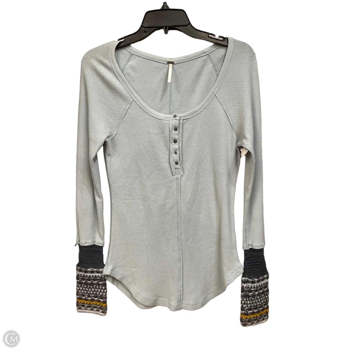 Top Long Sleeve By Free People In Blue, Size: M