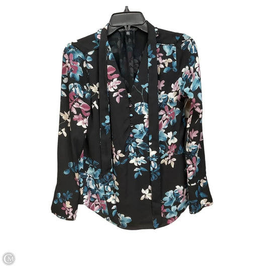 Top Long Sleeve By White House Black Market In Floral Print, Size: Xs