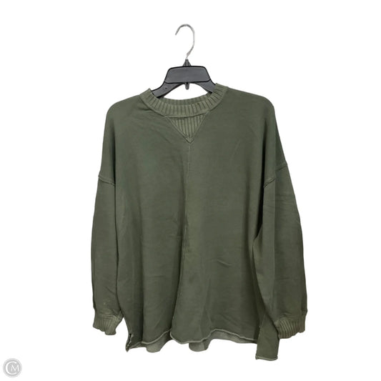 Sweatshirt Crewneck By Aerie In Green, Size: Xs