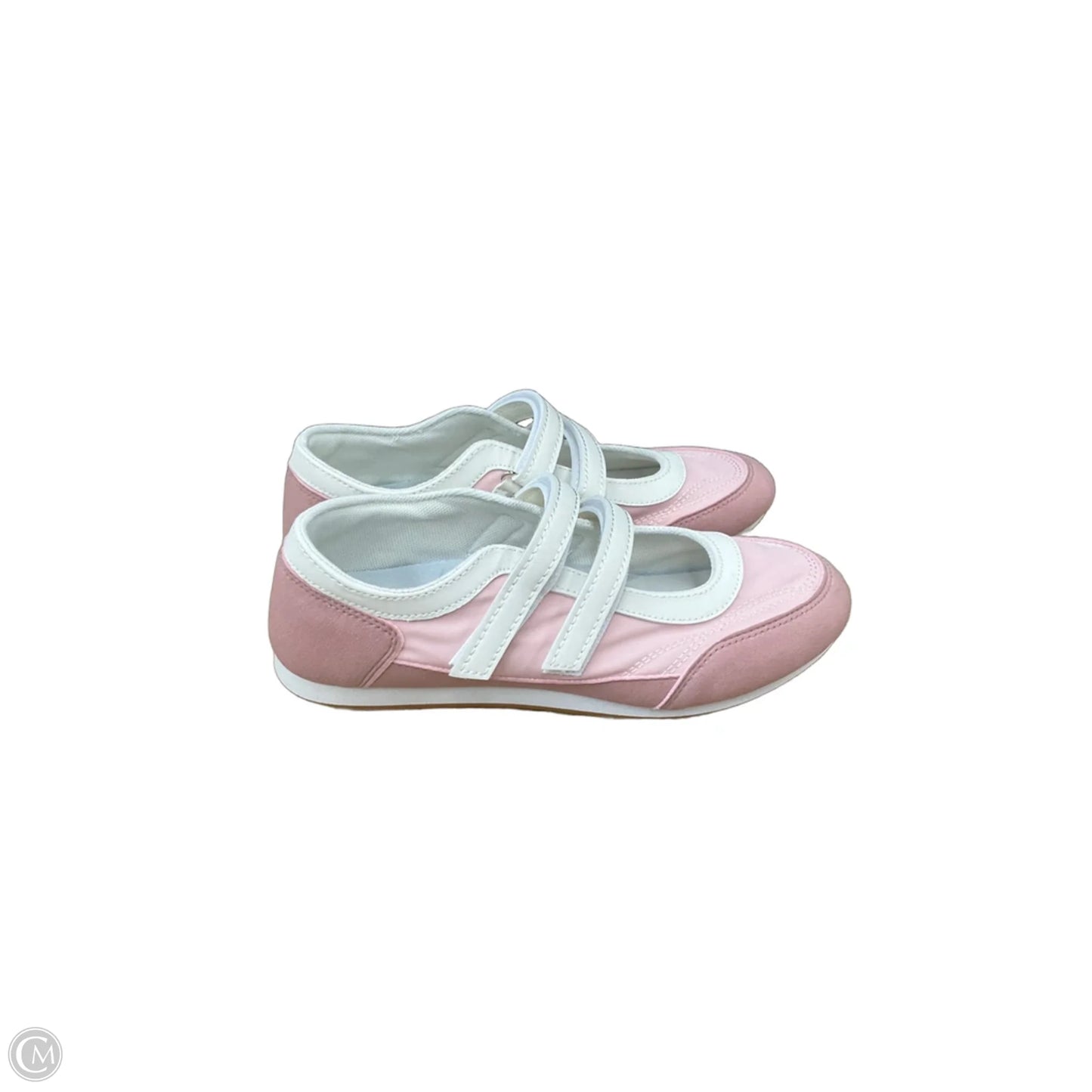 Shoes Flats By Cmc In Pink & White, Size: 6