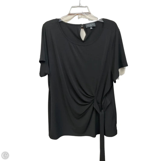 Top Short Sleeve By Premise In Black, Size: 2x