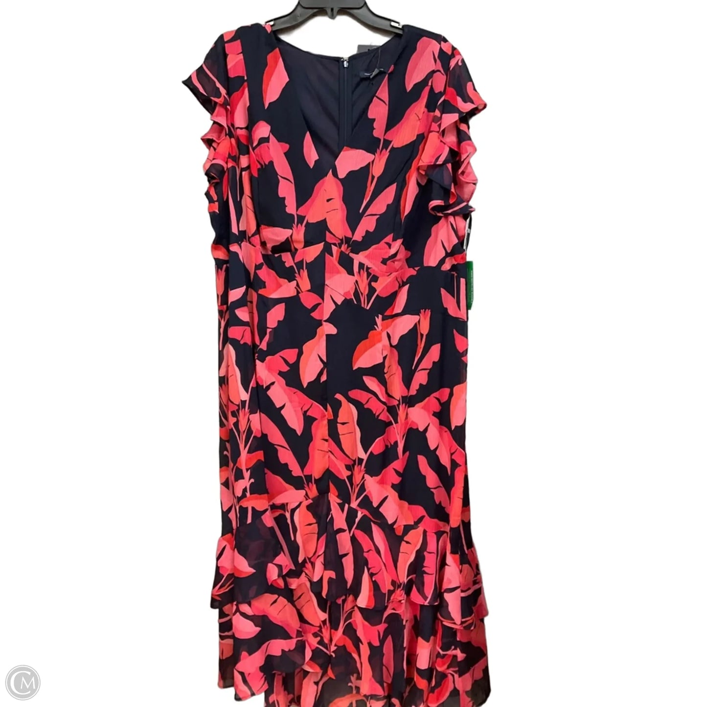 Dress Casual Midi By Tommy Hilfiger In Floral Print, Size: 22