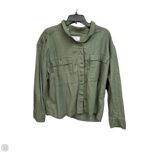 Jacket Shirt By Time And Tru In Green, Size: Xl