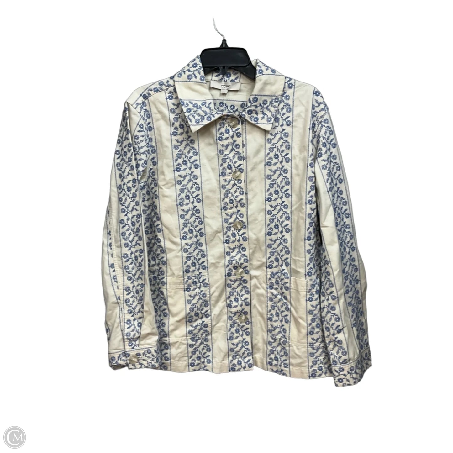 Jacket Shirt By Loft In Floral Print, Size: M