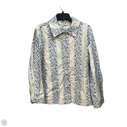 Jacket Shirt By Loft In Floral Print, Size: M