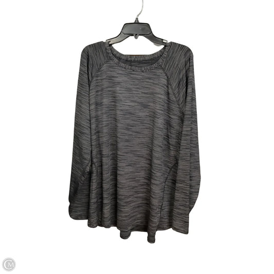 Athletic Top Long Sleeve Crewneck By Tek Gear In Striped Pattern, Size: 3x