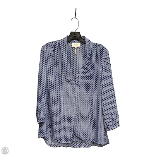 Blouse Long Sleeve By Laundry In Blue, Size: M