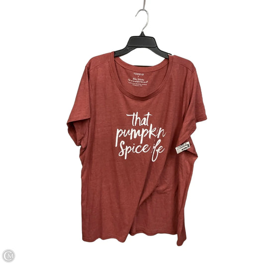 Top Short Sleeve By Torrid In Red, Size: 4x