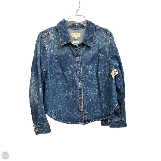 Jacket Denim By Universal Thread In Blue Denim, Size: Xxl