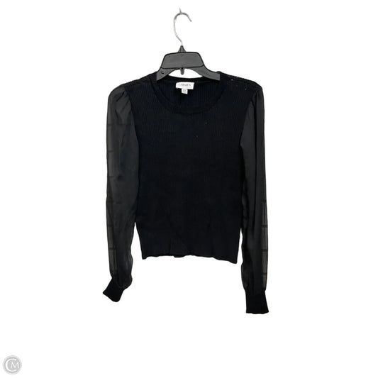 Top Long Sleeve By Carmen By Carmen Marc Valvo In Black, Size: M