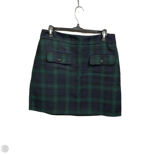 Skirt Mini & Short By Loft In Plaid Pattern, Size: 8