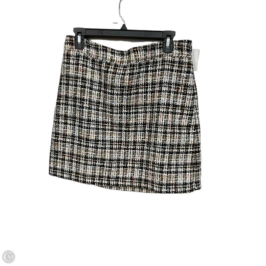 Skirt Mini & Short By Loft In Plaid Pattern, Size: 8
