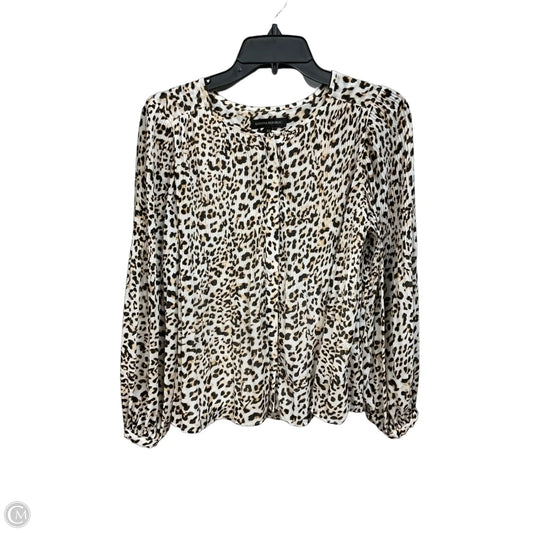 Top Long Sleeve By Banana Republic In Animal Print, Size: Xs