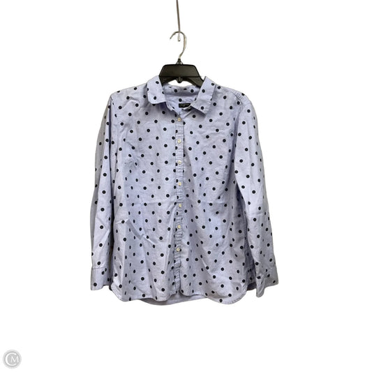 Top Long Sleeve By Talbots In Polkadot Pattern, Size: Xlp