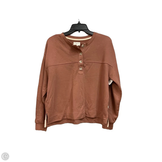 Top Long Sleeve By Lou And Grey In Brown, Size: S