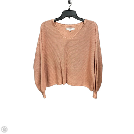 Sweater By Loft In Peach, Size: Xs
