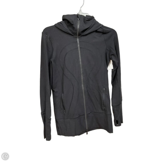 Athletic Jacket By Lululemon In Black, Size: 6