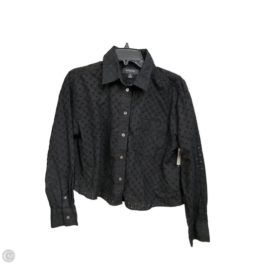 Top Long Sleeve By Banana Republic In Black, Size: M