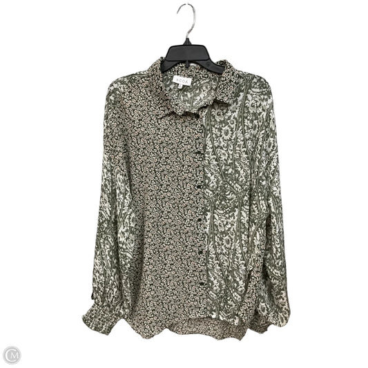 Top Long Sleeve By Acoa In Floral Print, Size: L