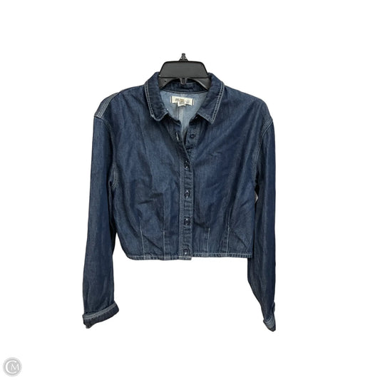 Jacket Denim By Madewell In Blue Denim, Size: M