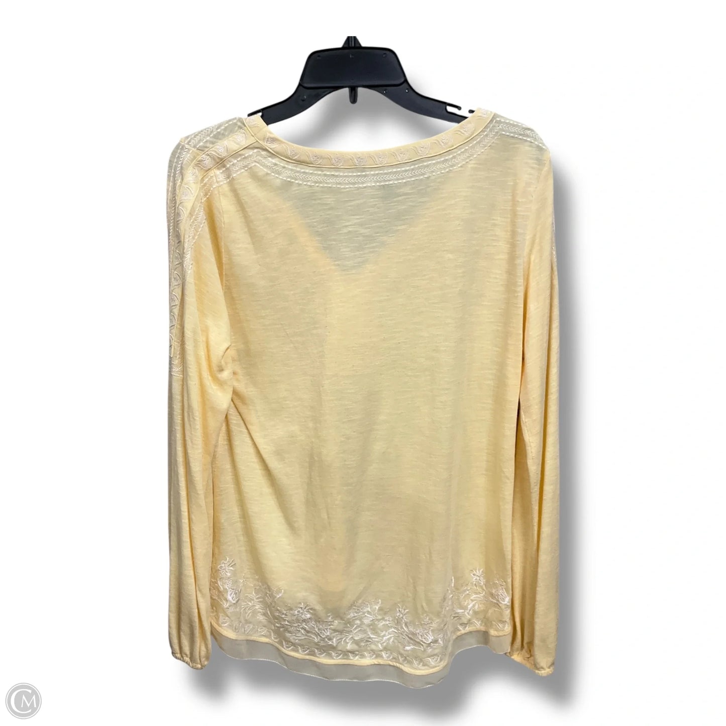 Top Long Sleeve By White House Black Market In Yellow, Size: M