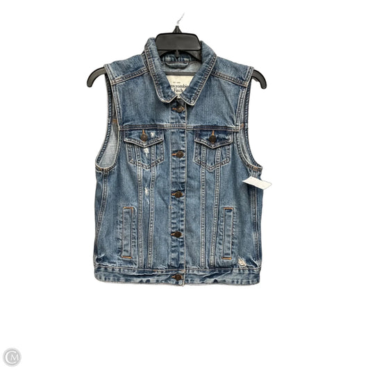 Vest Other By Abercrombie And Fitch In Blue Denim, Size: L