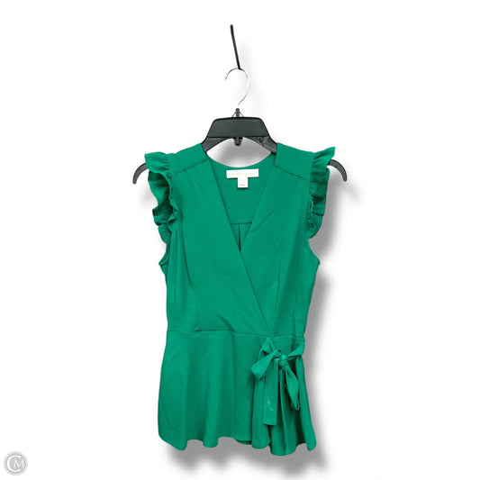 Top Sleeveless By Monteau In Green, Size: S