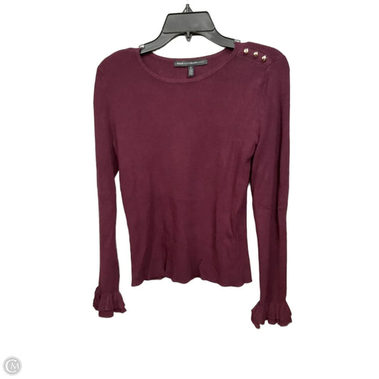 Top Long Sleeve By White House Black Market In Purple, Size: S