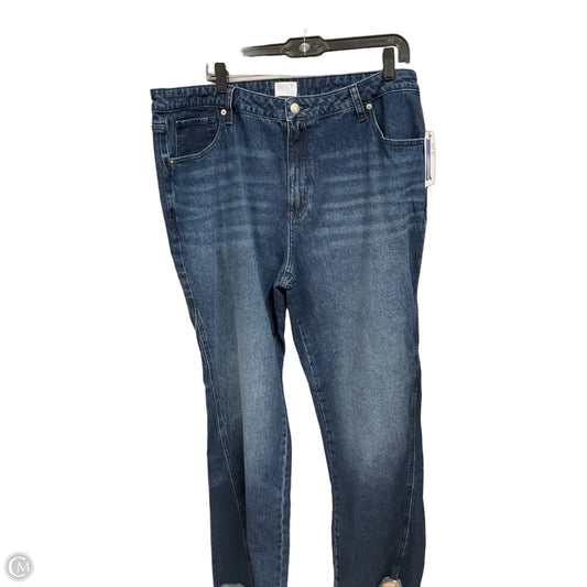 Jeans Flared By Time And Tru In Blue Denim, Size: 20