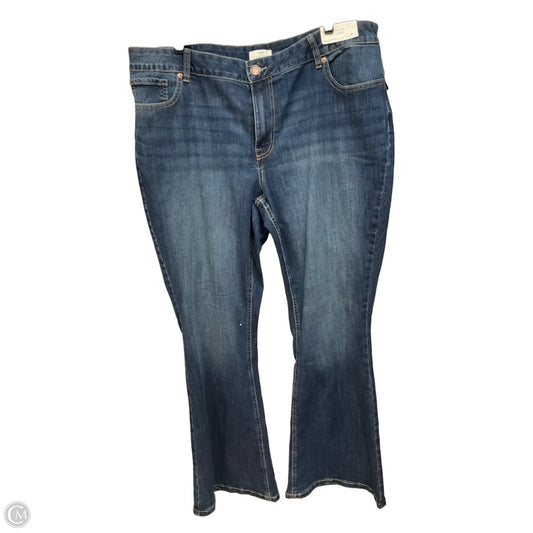 Jeans Flared By M Jeans In Blue Denim, Size: 20