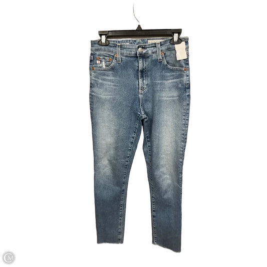 Jeans Straight By Ag Jeans In Blue Denim, Size: 6