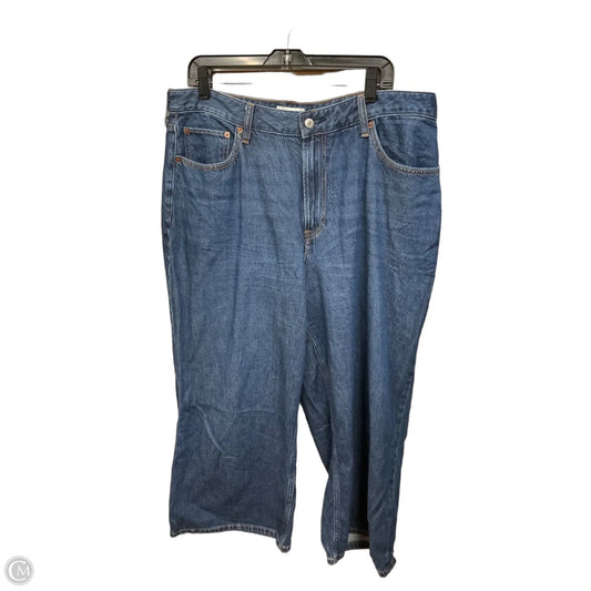 Jeans Wide Leg By Abercrombie And Fitch In Blue Denim, Size: 16