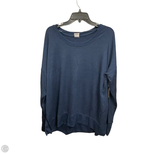 Athletic Top Long Sleeve Crewneck By Avia In Navy, Size: Xl