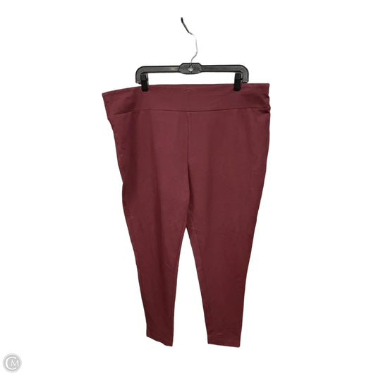 Pants Leggings By Terra & Sky In Maroon, Size: 20