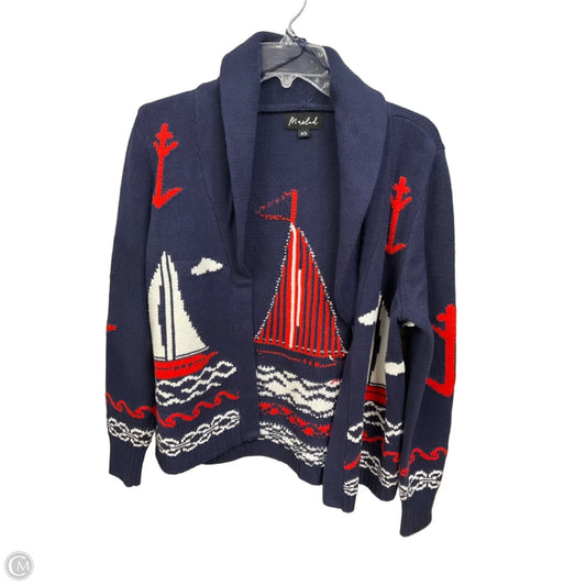Cardigan By Marled In Nautical Print, Size: Xs