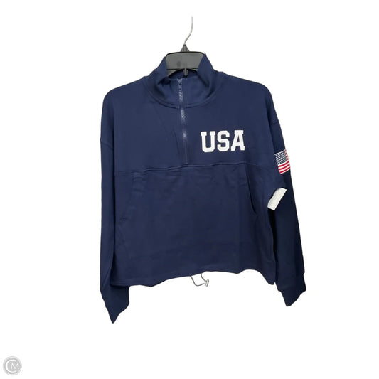 Sweatshirt Collar By Clothes Mentor In Blue, Size: M