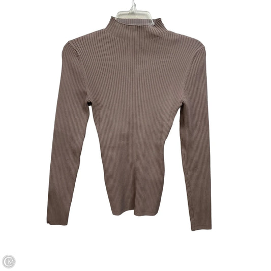 Top Long Sleeve By Babaton In Brown, Size: S