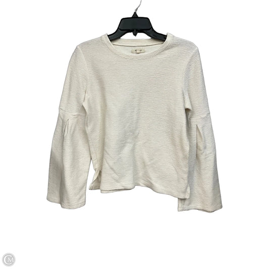 Top Long Sleeve By Madewell In Cream, Size: M