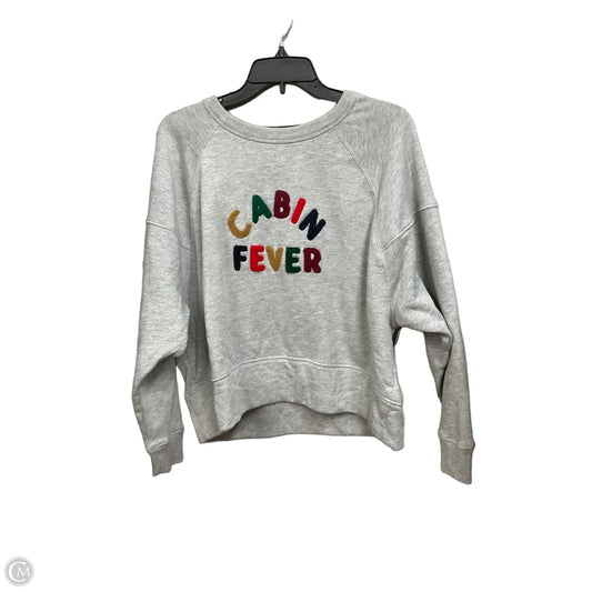 Sweatshirt Crewneck By Lou And Grey In Grey, Size: S
