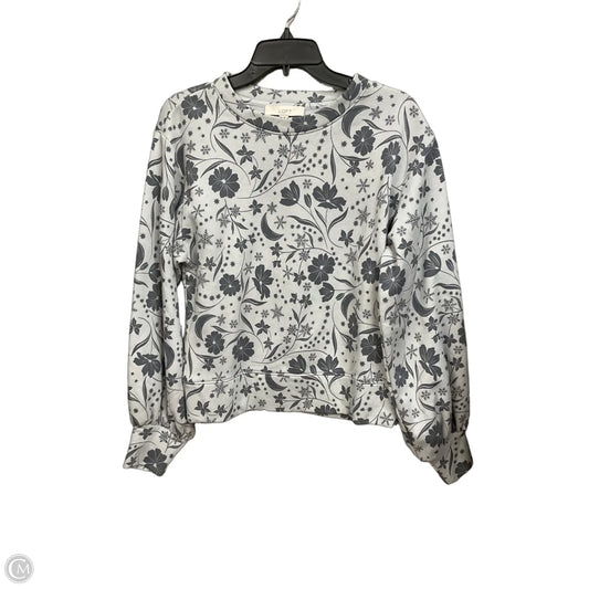 Sweatshirt Crewneck By Loft In Floral Print, Size: Xs