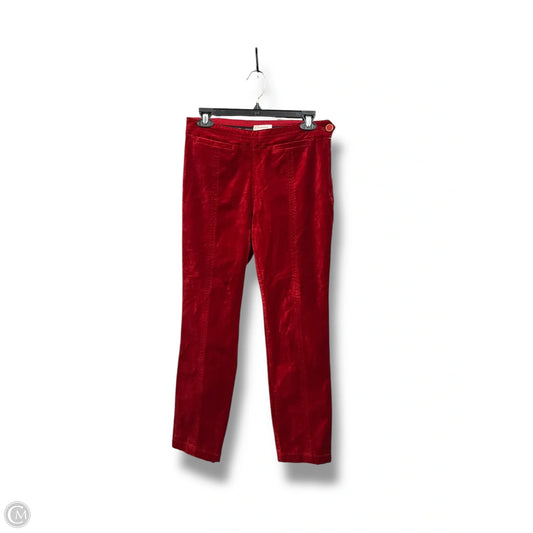 Pants Cropped By Anthropologie In Red, Size: 4