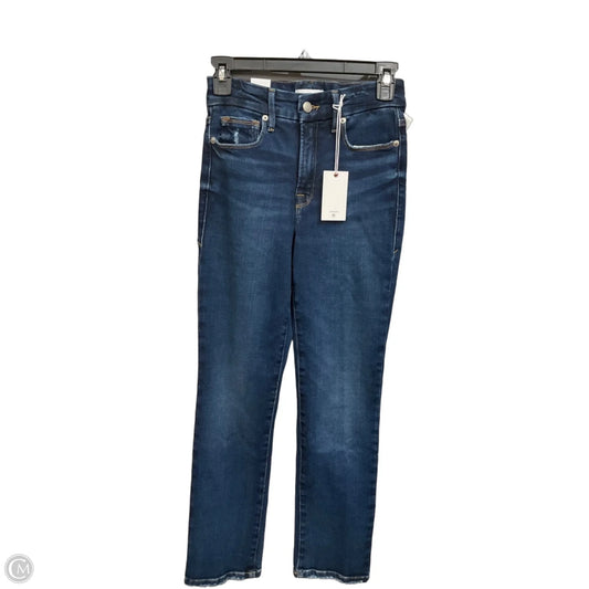 Jeans Straight By Good American In Blue Denim, Size: 0