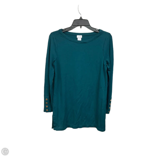 Tunic Long Sleeve By Chicos In Teal, Size: S