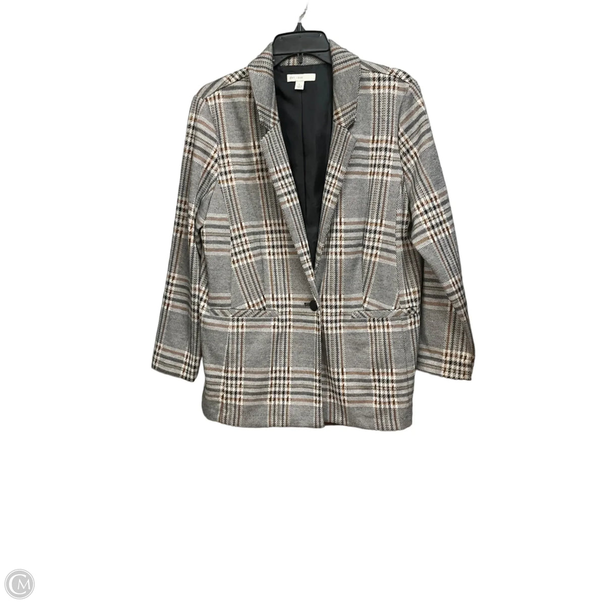 Blazer By Cato In Plaid Pattern, Size: L