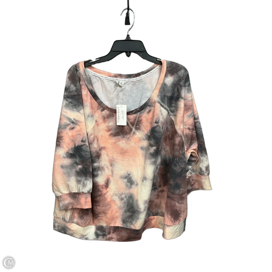Top Long Sleeve By Cato In Tie Dye Print, Size: Xl
