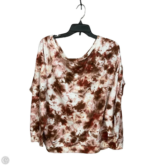 Top Long Sleeve By Cato In Tie Dye Print, Size: Xl