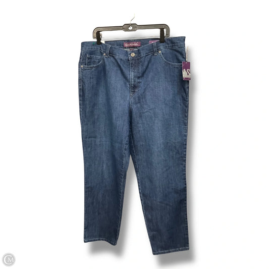 Jeans Straight By Gloria Vanderbilt In Blue Denim, Size: 16